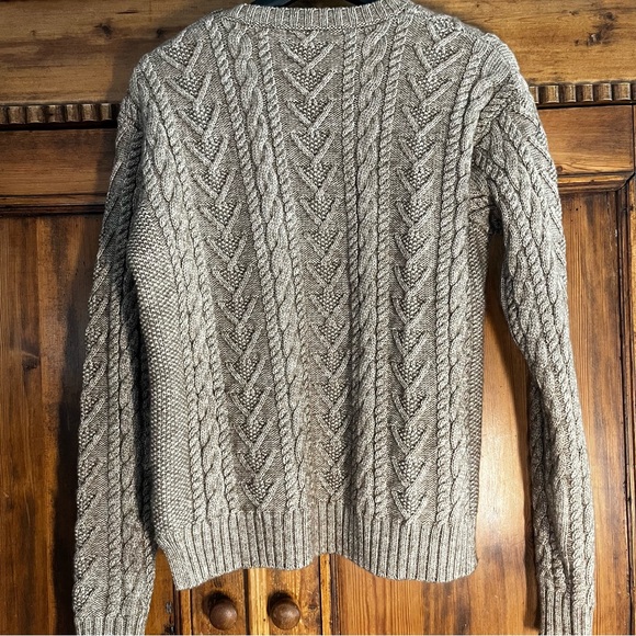 Polo Ralph Lauren Cream Cable Knit Crewneck Sweater - Picture 6 of 6